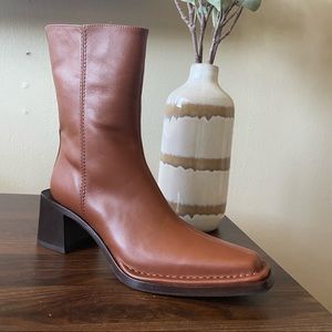 ACNE MID CALF BOOTS BROWN